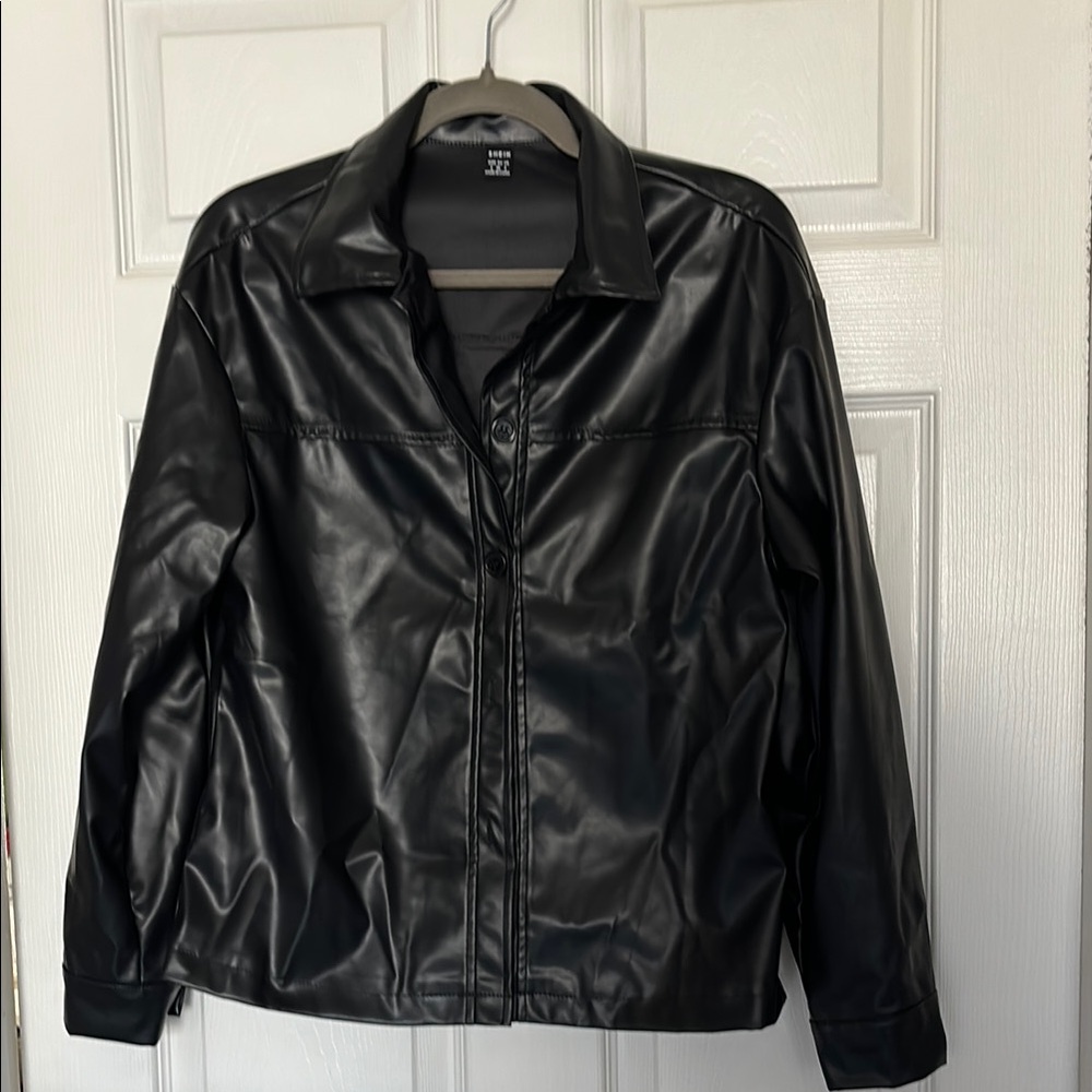 Black Faux Leather Jacket